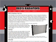 Tablet Screenshot of deoradiators.com